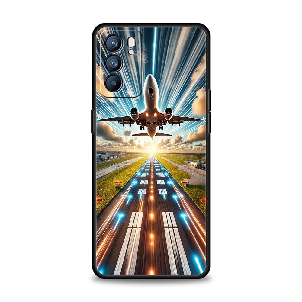 Travel-Nspired Airplane Route Phone Case For Oppo A17 A31 A54 A57 A78 A79 A98 Find X5 X6 Reno 6 7 8 10 11 12 13 F Pro Soft TPU