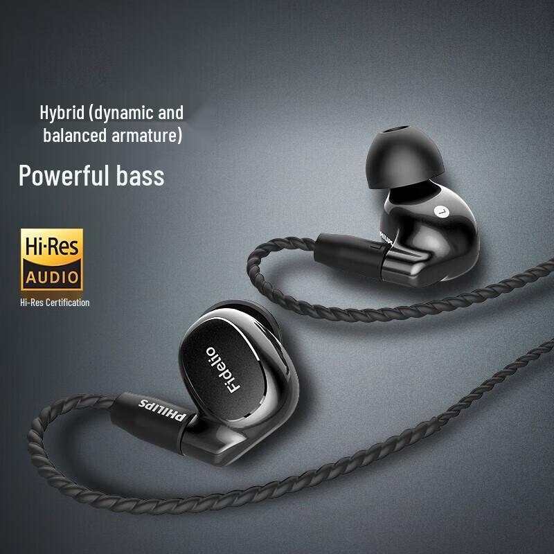 

Проводные гибридные Hi-Fi наушники-вкладыши Philips S301