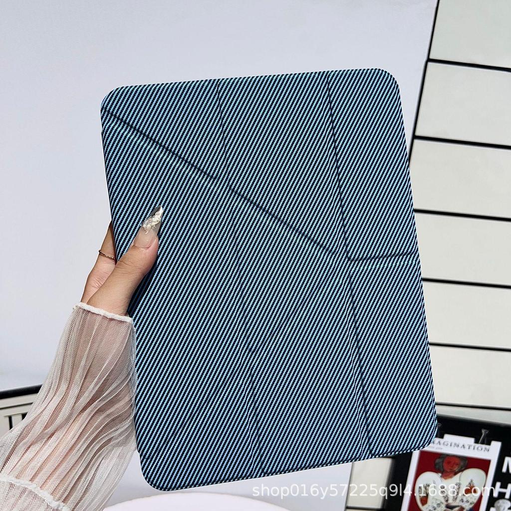 2020 iPad Pro Protective Y-Fold Carbon Fiber Case with Pen Slot & Sleep Function for 11" & 12.9" Models