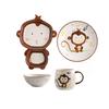 1pc Animal Zoo Dinner Plate Rabbit Bowl Mug Dinnerware Ceramic Porcelain Baby Bear Feeding Dish Children Tableware