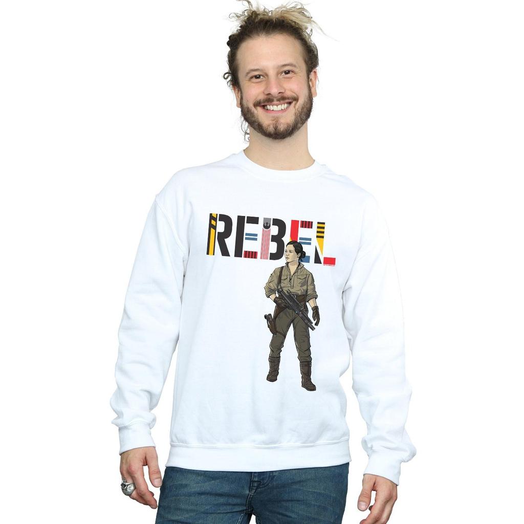 Star Wars Mens The Rise Of Skywalker Rebel Rose Sweatshirt