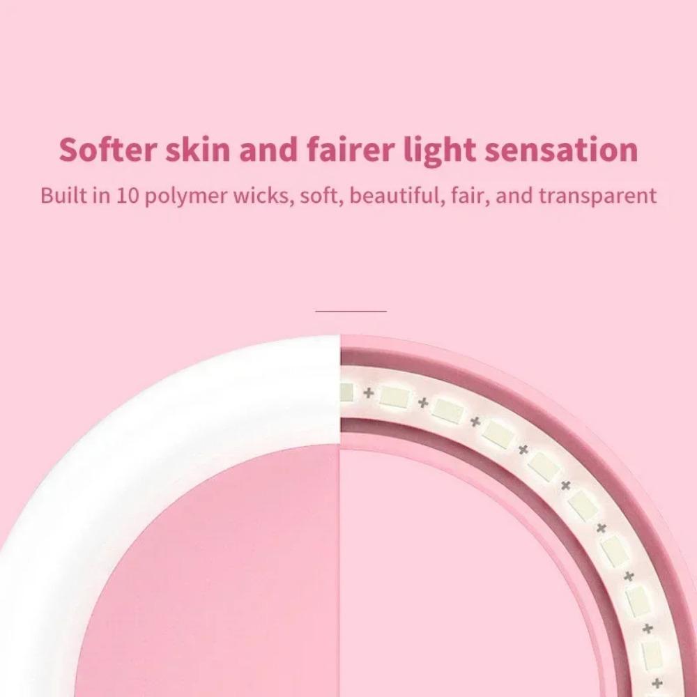 1pcs LED Selfie Ring Fill Light Cell Phone Third Gear Fill Light USB Charge Portable Beauty Flash Po Beauty Light Live Selfie