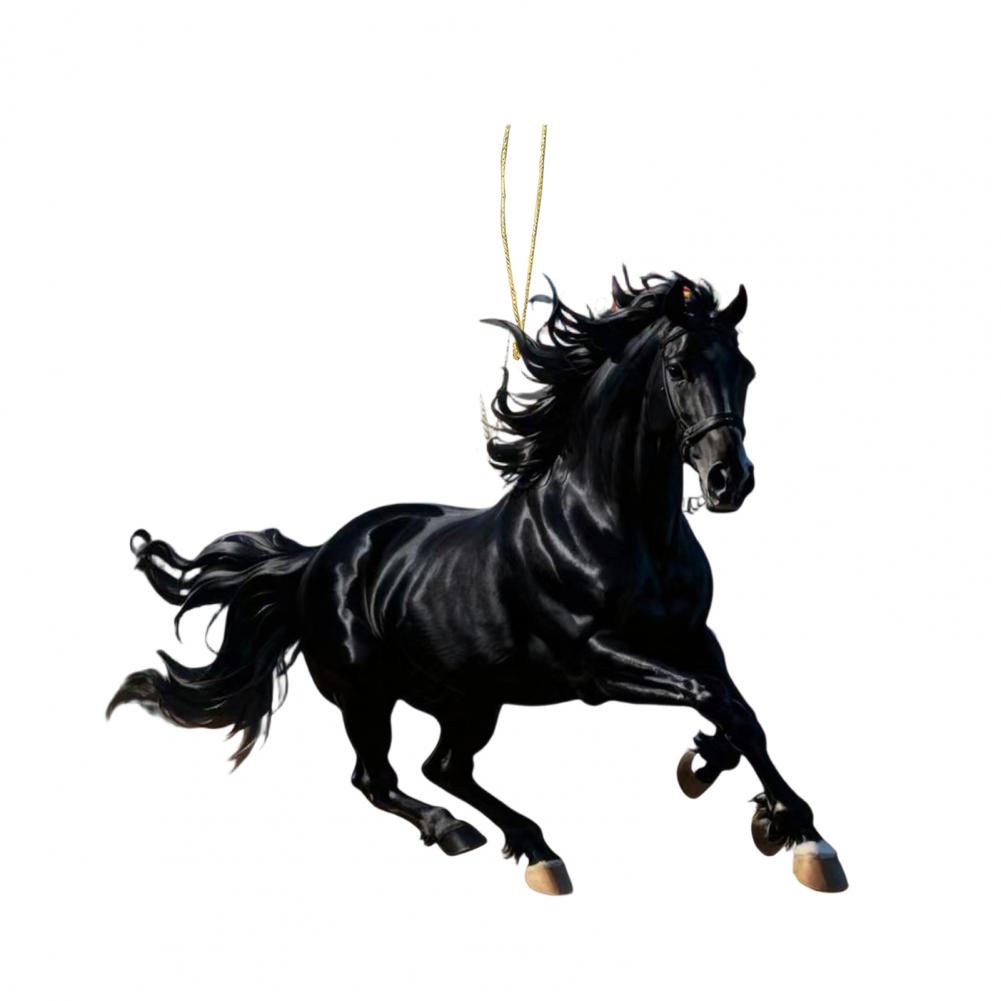 Рождественское украшение Подвеска Лошадь 2D Акрил Реалистичное Украшение Лошадь Рождественский Орнамент с Петлей для Подвешивания Любители Конного Спорта Праздник