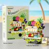 Forest Log Cabin & Windmill Treehouse Building Set - Compatible with LEGO, Educational Blocks for Kids