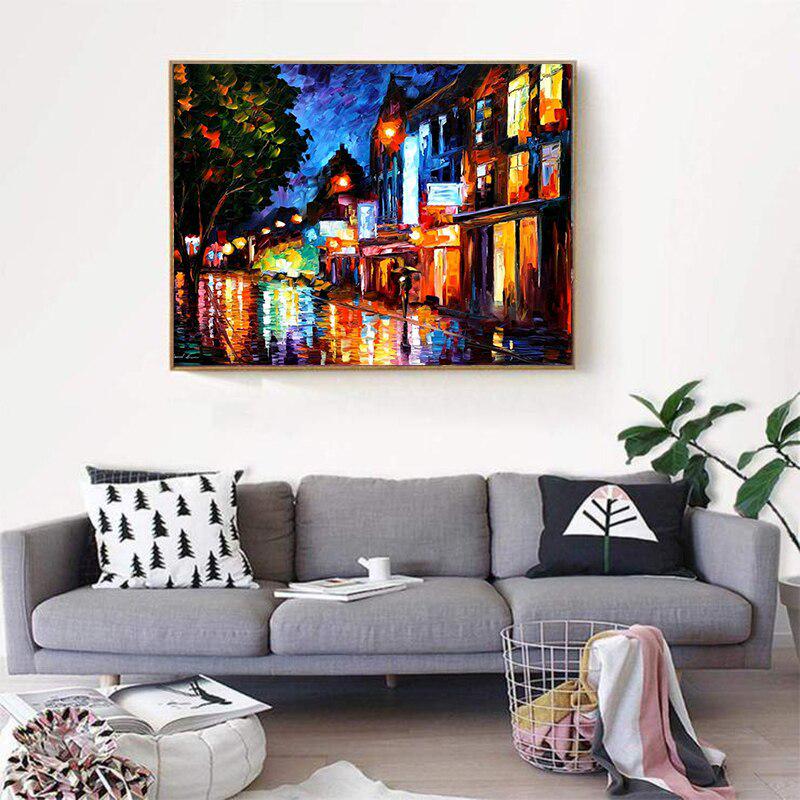 

Алмазная картина Дом Мозаика Круглая Алмазная вышивка Рукоделие Вышивка крестом 20X30CM