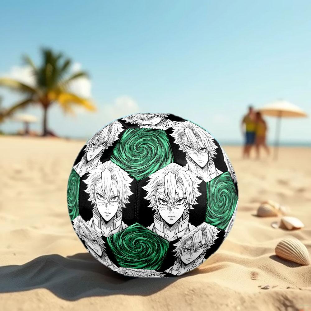 1pc Demon Slayer Kimetsu no Yaiba Soccer Ball Size 5 Indoor Soccer Ball Fashion Colorful Backyard Game - Great For Sports Fans Gift HE20