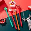 8/20 PCS Merry Christmas Water-based Pen Santa Claus Reindeer Tree Design 0.5mm Black Smooth Writing for Kids Students Office Supplies Back To School