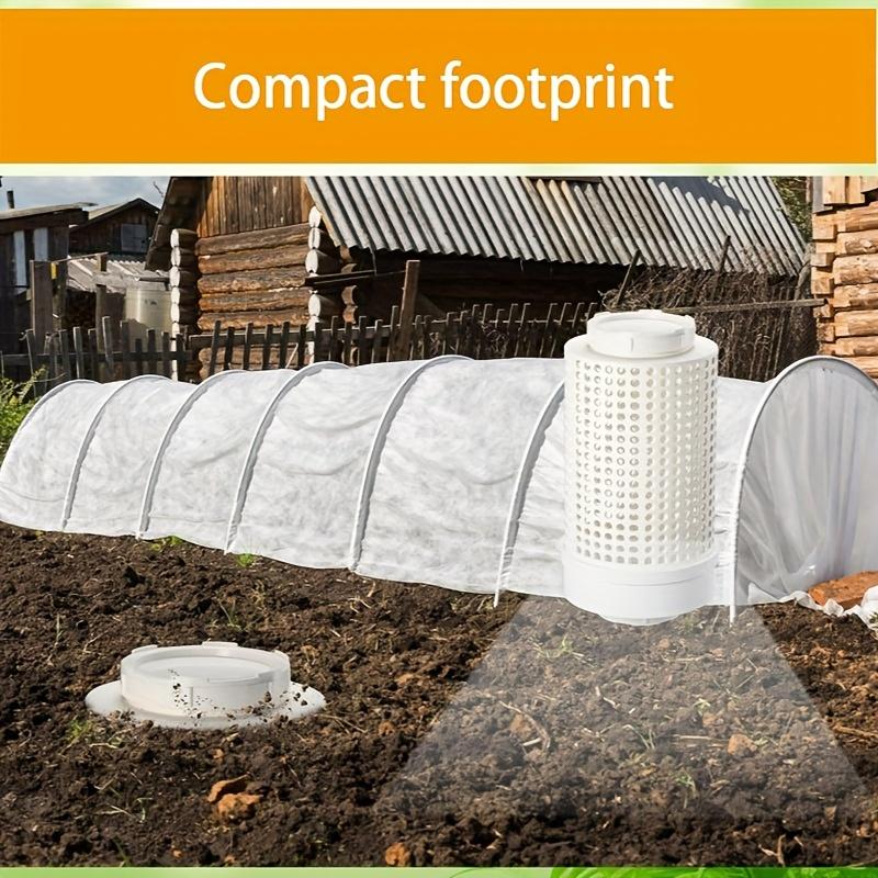 1 buc. Recipient de compost din plastic alb pentru râme, cu găuri și capac - Ideal pentru deșeuri organice, potrivit pentru grădini, curți, terase de legume
