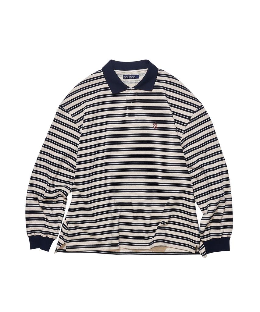 NAUTICA Striped Collared Sweatshirt Npo4495