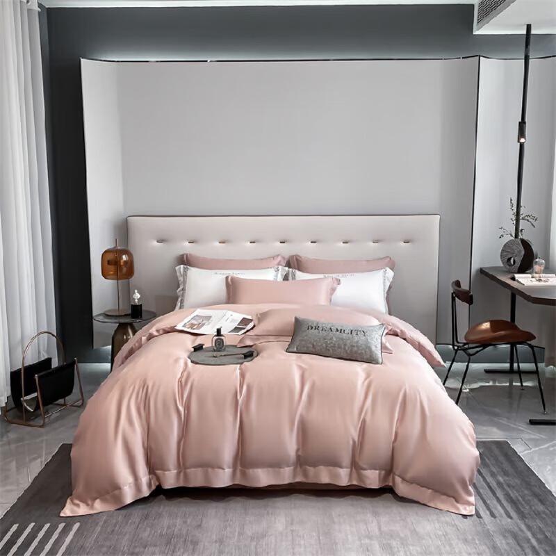 PLOVER Tencel Satin 4-Piece Bedding Set