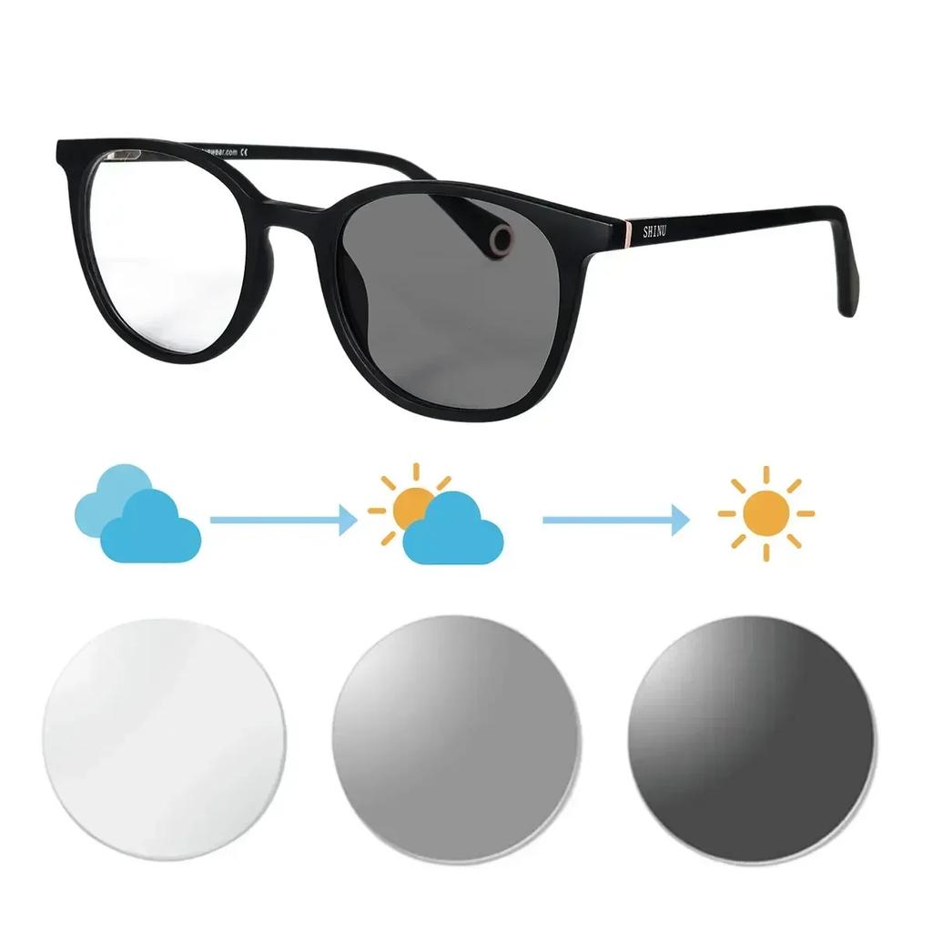 SHINU Progressive Multifocal Grade Glasses Near and Far Transition Multifocus Computer Reading Glasses for Women