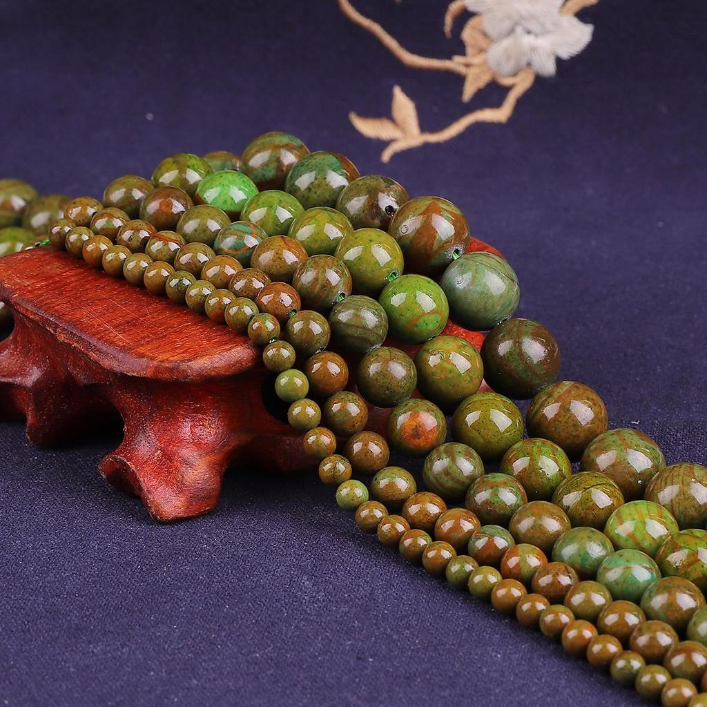 Natural Stone Malachite Round Beads 15" Strand 4 6 8 10 12MM Pick Size For Jewelry Making