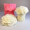 3D Christmas Decorative Flower Candle Silicone Mold Dahlia Silicone Cake Baking Mold Sugar craft Chocolate Cupcake Resin Tools