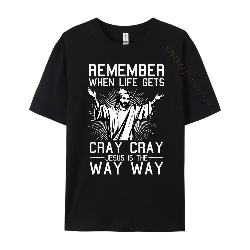 Jesus Ist Der Weg Weihnachten Lustig Glaube Religiös Christlich Herren Grafik T-Shirts Modisch und Trendig Meme T-Shirt Gedenktag