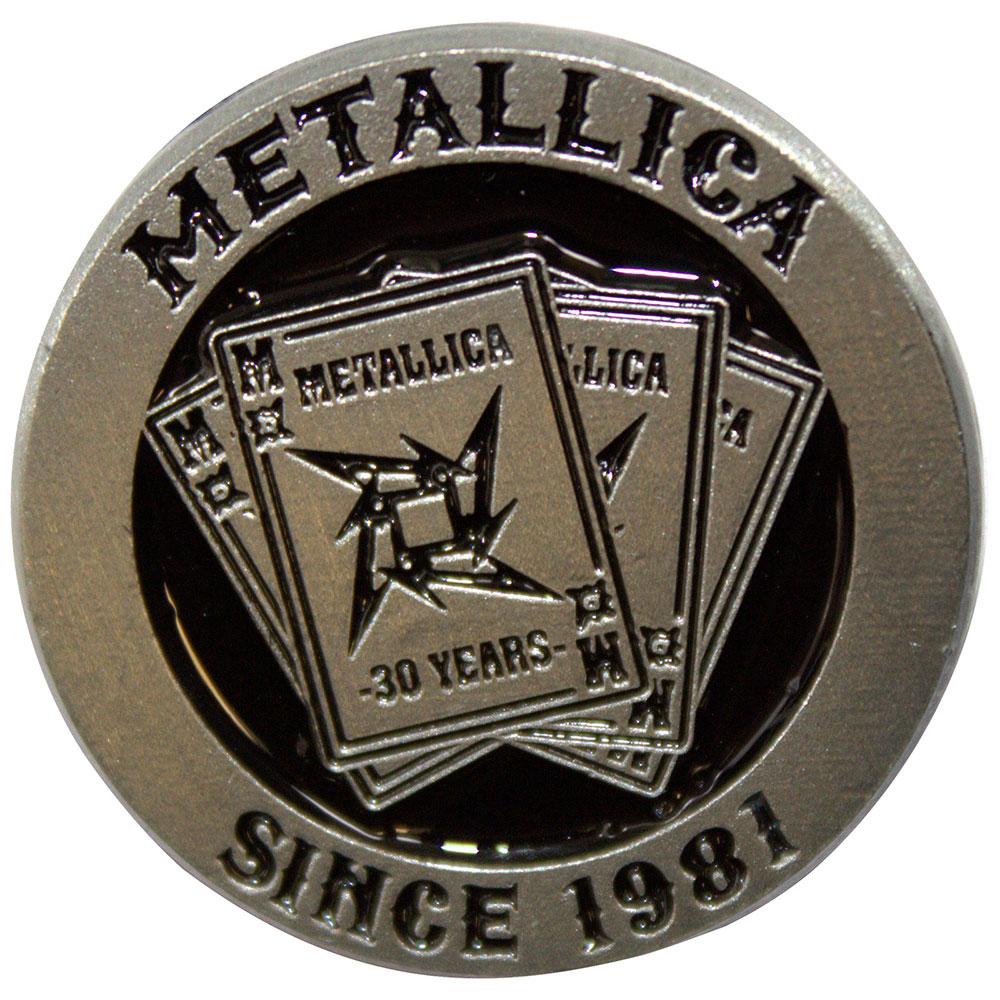 Metallica Odznak hrací karty k 30. výročí