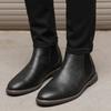 Chelsea Boots Men Retro Brand 2026 Casual Comfortable Fashion Boots Leather