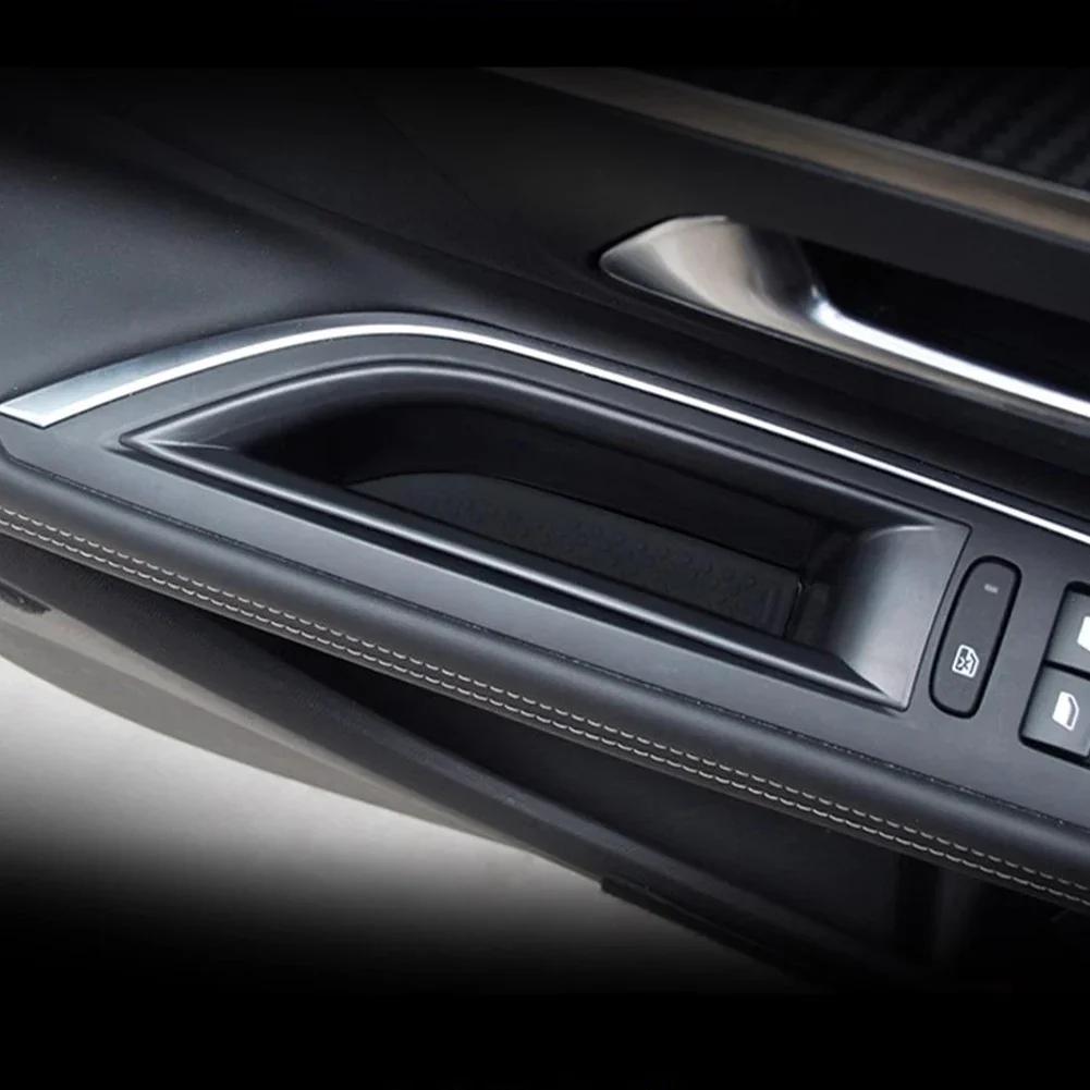 2Pcs For Peugeot 3008 3008GT 4008 5008 2016-2020 Car Door Handle Armrest Storage Box Container Holder Tray Auto Accessories