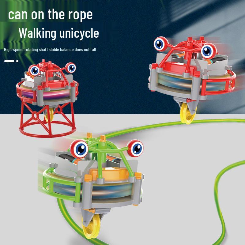 Black Tech Balance Unicycle Robot: Gyroscope Educational Toy for Tightrope Walking