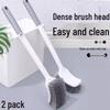 2-Pack Thickened Long Handle Toilet Brush with Soft Bristles for Bathroom Cleaning