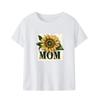 Heat Transfer Decals Mom Sunflower Clothes Stickers Hoodies Diy Heat Press Appliqued Thermal Patches Clothing Easy Print