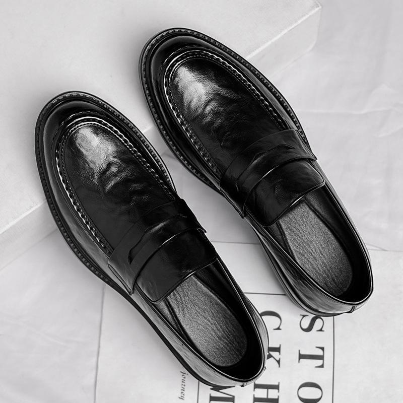 

Мужские кожаные туфли слипоны в стиле business casual с увеличением высоты на 6 см 38