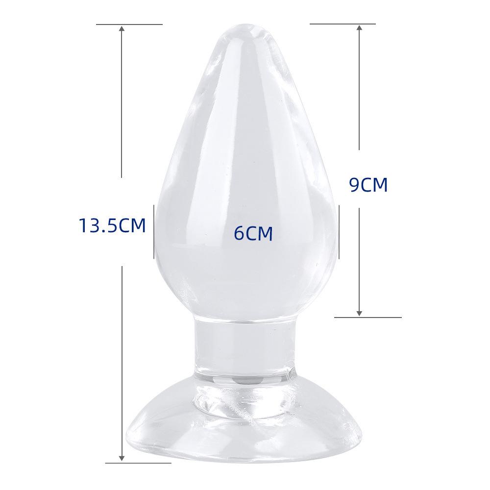 Jumbo Transparent Anal Plug Set: Large, Medium, Small High-Clear Beads