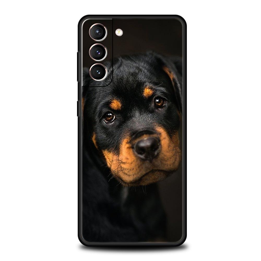 Rottweiler Dog Phone Case For Samsung Galaxy S23 Ultra S22 S21 S20 FE 5G S10 S10E S9 S8 Plus Note 20 Soft Silicone Cover Bumper