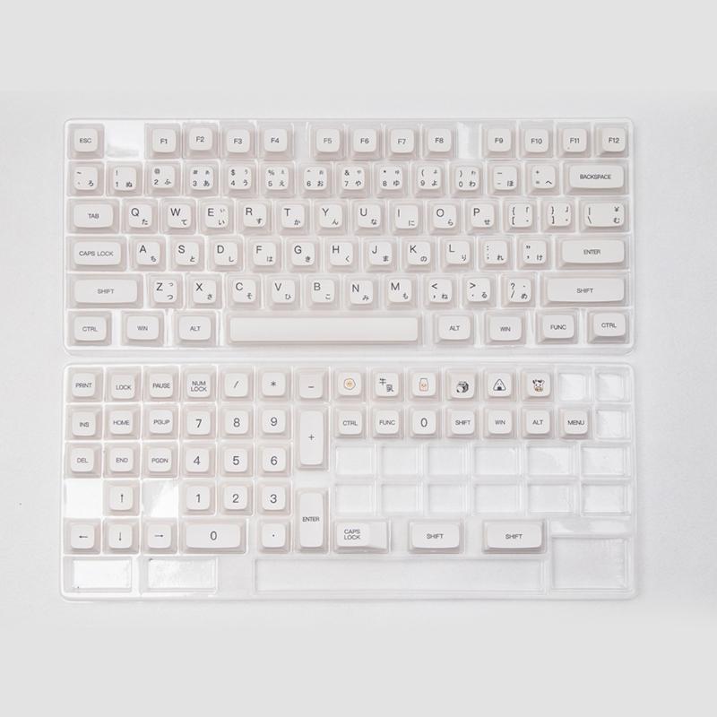 120Keys Keycaps XDA Sublimations Minimalist White Keycap for Mechanical Keyboards Russian Korean English Japanese