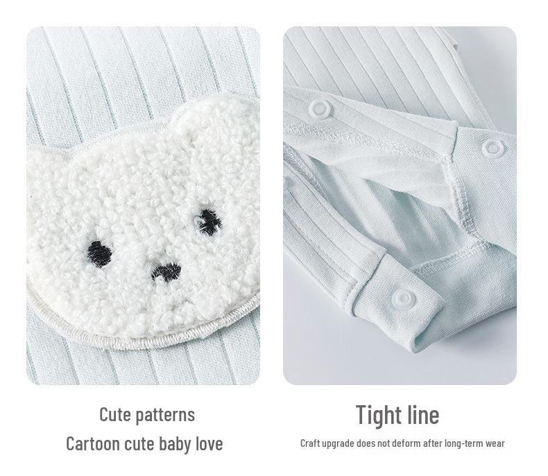 Unisex Baby Romper: Pure Cotton, Four Seasons, Air Conditioned Comfort, Perfect for Spring and Autumn.