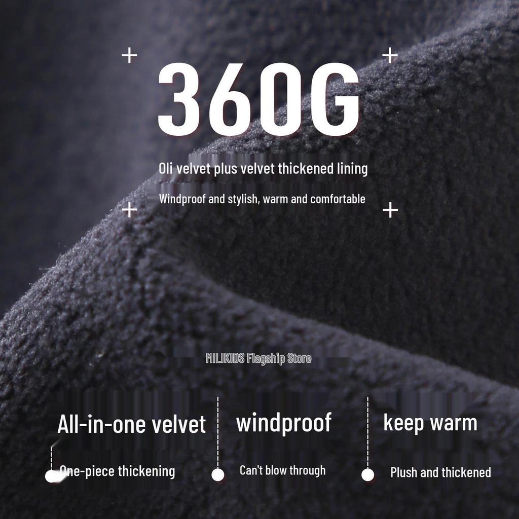 Dziecięce wiatroodporne spodnie dresowe z polaru - Jesienno-zimowa odzież sportowa dla chłopców i dziewcząt