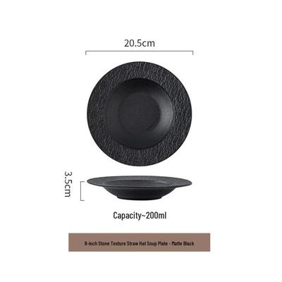 ZISIZ Stone Pattern Deep Dining Plate