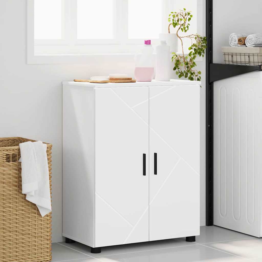 Bathroom Cabinet White 60 X 35 X 80 Cm Engineered Wood Metal