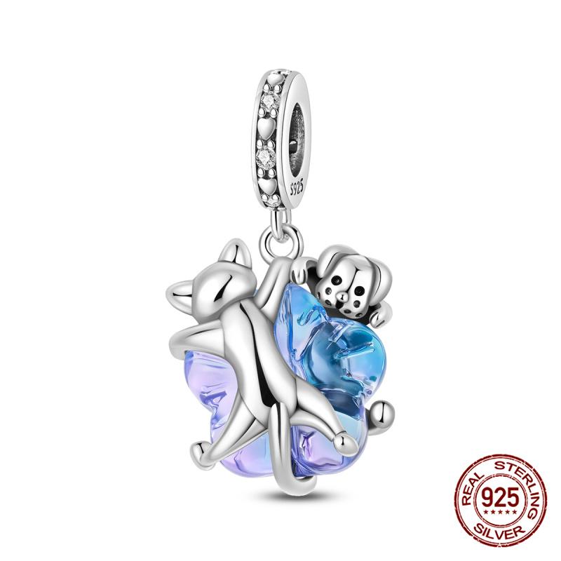 Winter Series Ski Polar Bear Snowman Charms Fit Original Bracelet DIY Jewelry Making Women Gift 100% 925 Silver
