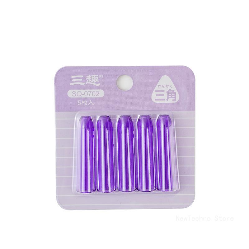5PCS/set Pen Cover Clear Plastic Pencil Cap Transparent Pencil Top Pencil Protective Cap Extender