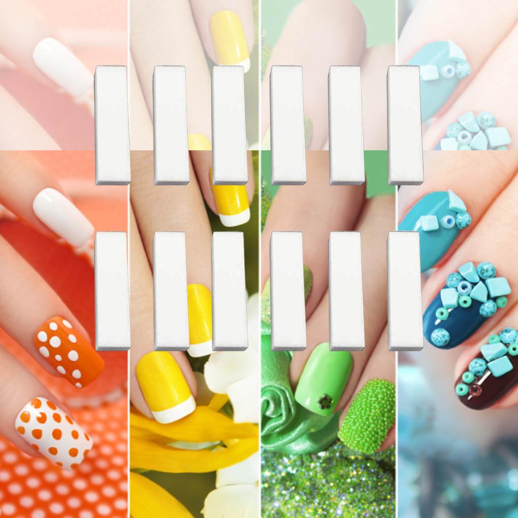 12X Nail Buffer Buffering Block Sanding Brick High Elasticity Compact Size Practical Safety Nails File Professional