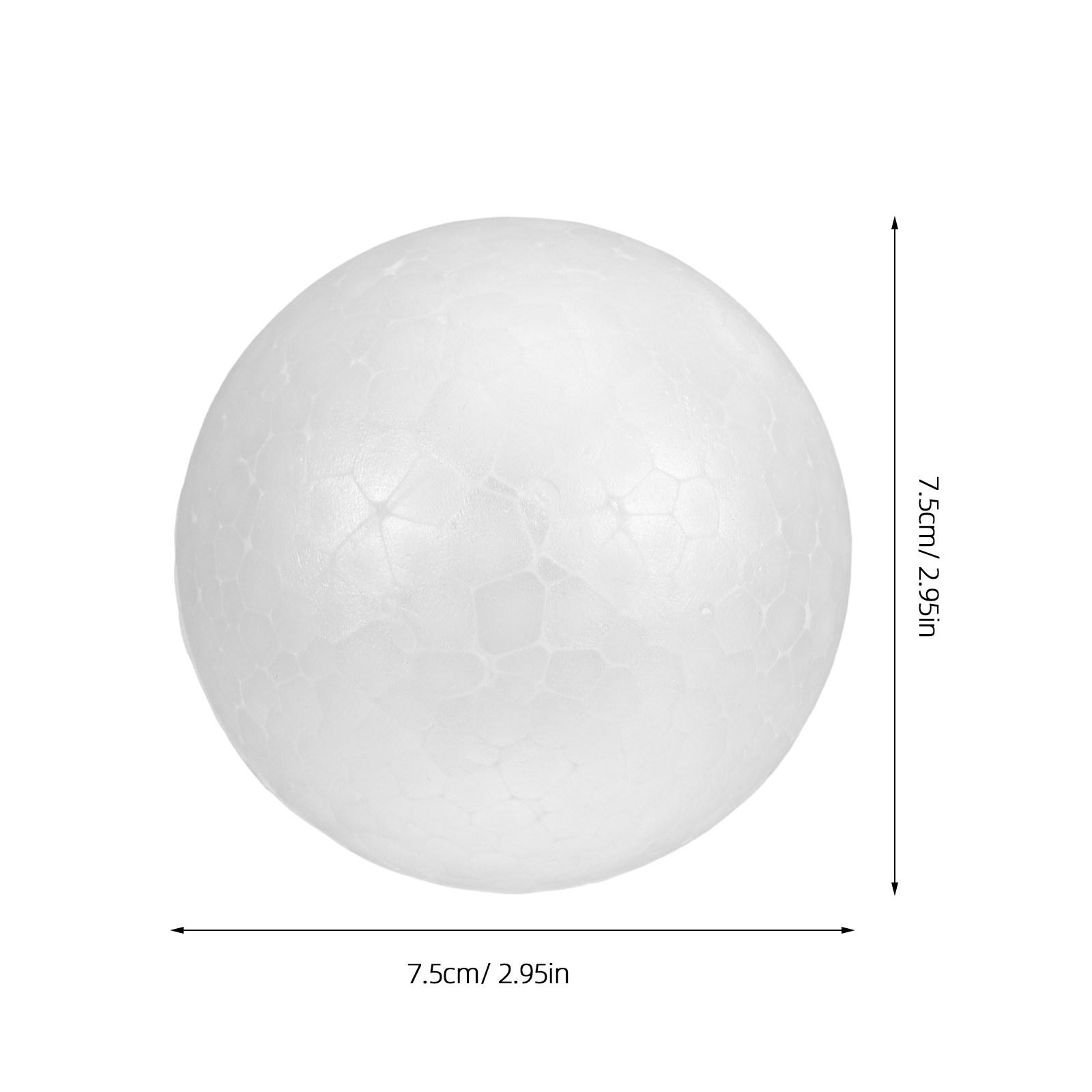 

240Pcs Blank Foam Balls 0.8 1.2 1.6 2 Inch White Polystyrene Spheres for DIY Ornament Craft School Projects Home Decoration Arts