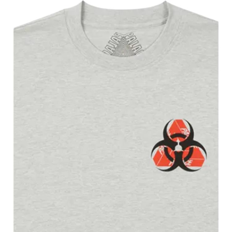 Palace Bio Hazard T-Shirt Grau Melange Unisex Oberteile P20TS147