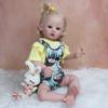 BZDOLL 60 cm 3D-maling Hud Myk Silikon Reborn Baby For Girl Realistisk Prinsesse Småbarn Art Dukke Klut Blondt hår med vaskulært hår