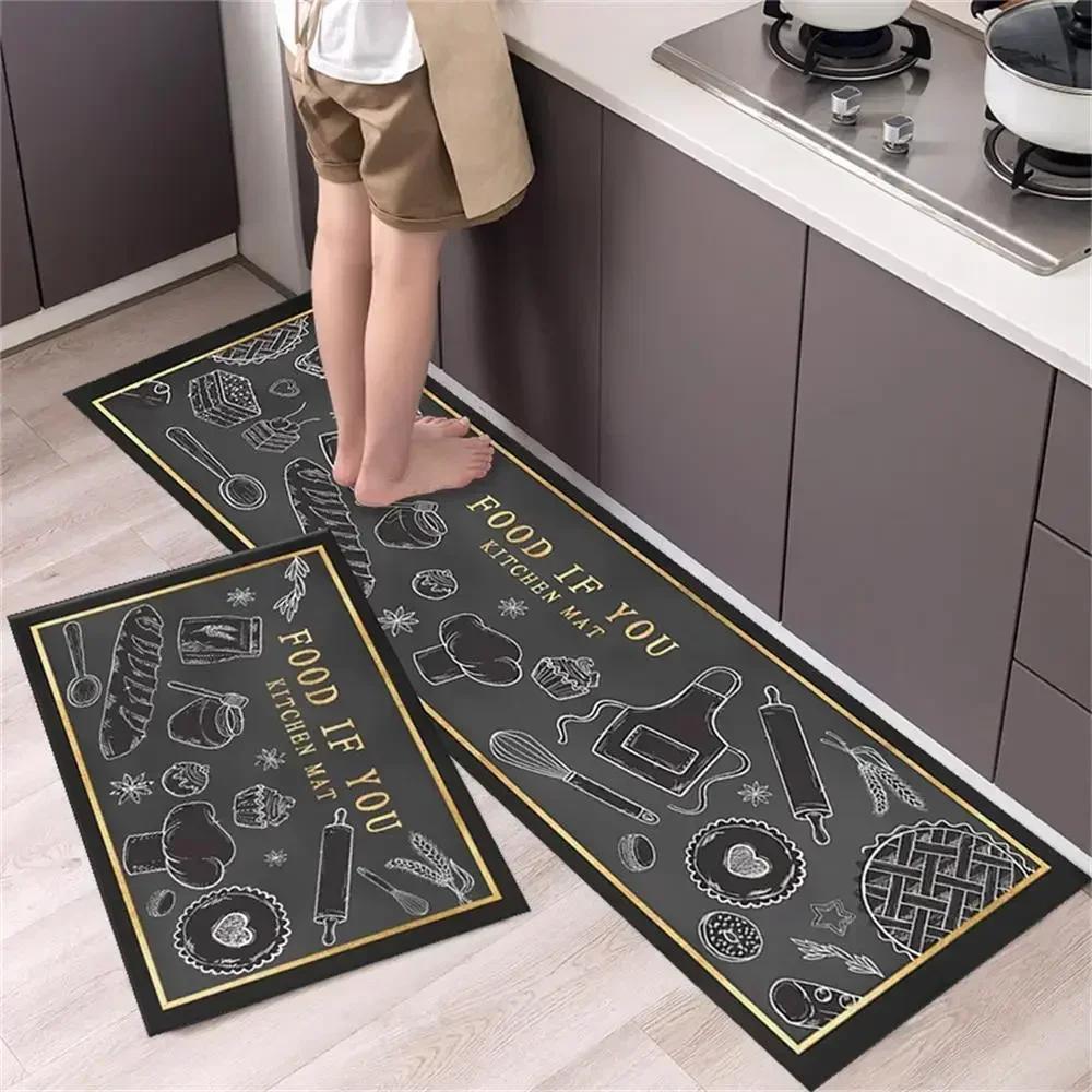 Kitchen Carpet Mats for Floor Bedroom Living Room Long Bedside Area Rug Soft Washable Carpet Anti Slip Bathroom Entrance Doormat