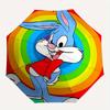 Bugs Bunny Rainbow Automatic Open/Close Umbrella - Compact Travel Umbrella,  Ideal Gift, Outdoor Accessory, 102
