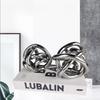 Creative Transparent Glass Clinch Knot Statue Irregular Hemp Rope Abstract Crafts Ornaments Room Aesthetics Decor Art Sculpture