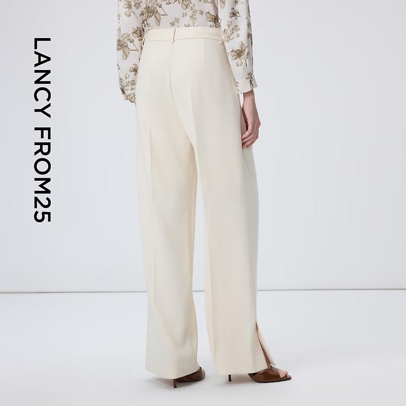 Langzi High-Waist Slit Wide-Leg Trousers