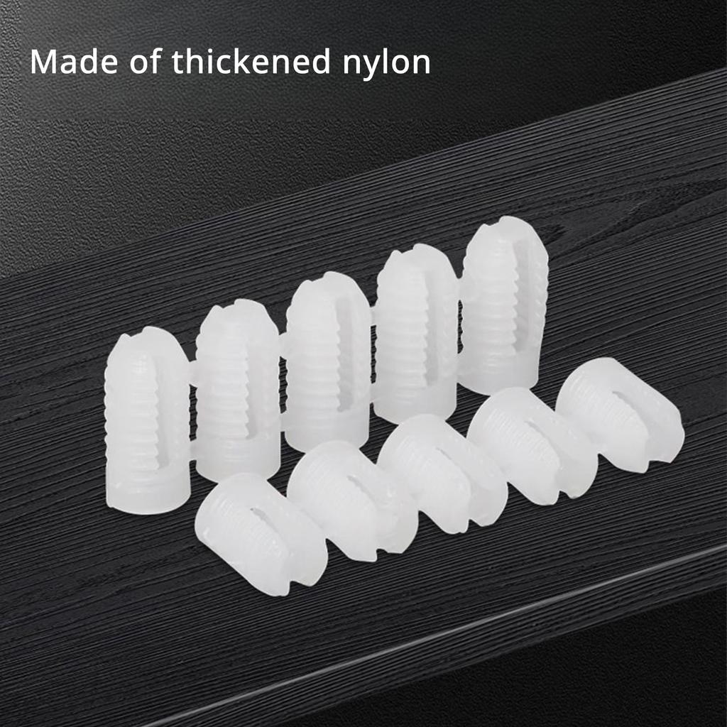 900Pieces Practical 5mm Diameter White Plastic Expansion Dowels Ideal for Home and Professional Construction Use