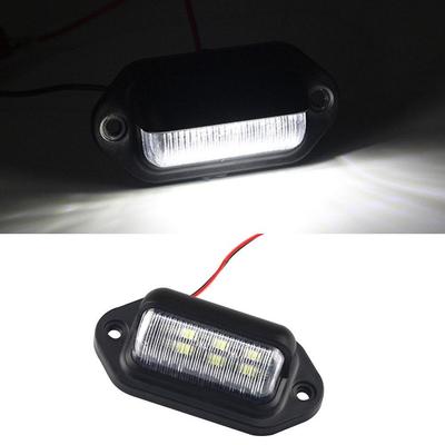 6 LED License Plate Lights Universal Car Truck RV Trailer Van Licenses Taillight Waterproof Rear Lamps Tools Accessories