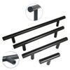 Sleek Black Stainless Steel T Bar Handles For Stylish Kitchen Cabinet Drawer Knobs