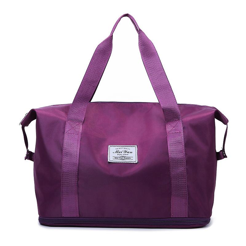 Large-capacity yoga bag, new trendy and fashionable solid color fitness bag, light and simple, pull rod luggage bag