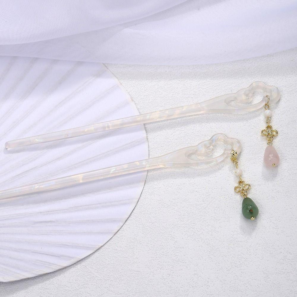 Beaded Tassel For Girls Braided Hairpins Hanfu Hairpins Women Hair Sticks Flower Chinese Hair Fork