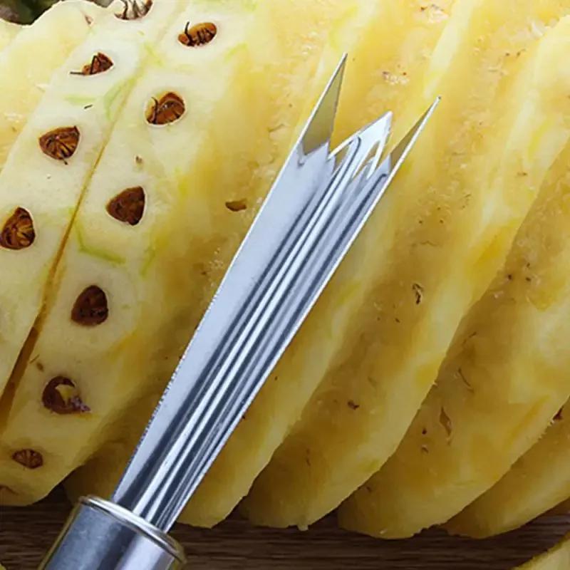 Fruit Tool Sharp Edge V-Type Pineapple Non-Slip Kitchen Tools Household Products Stainless Steel Pineapple Knife Durable Peeler
