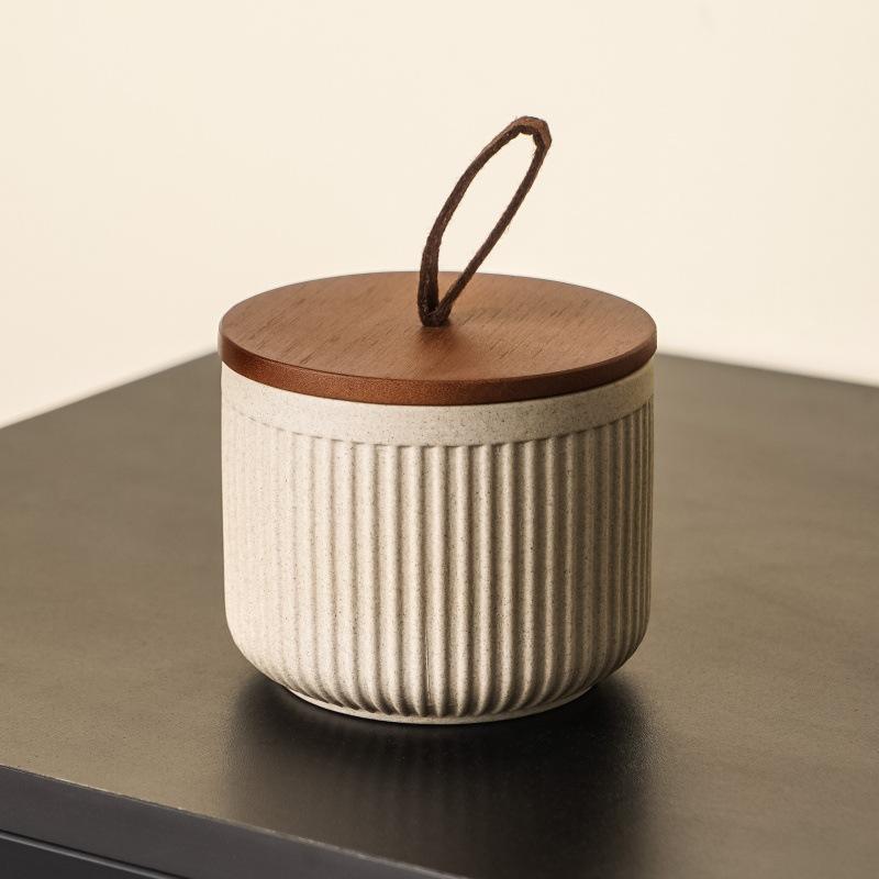 

Simple Coarse Pottery Home Dried Fruit Storage Jar Kitchen Organizers Candy Snack Seasoning Jar Storage Jar Kitchens Accessories 8.2CMx8.3CM