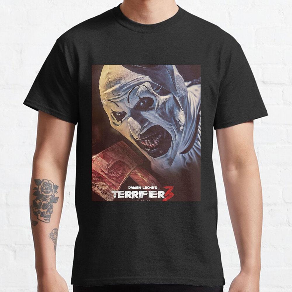 Art The Clown evil scream film Retro Terrifier Horror Movie s Scary Halloween tops large size